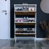 Modilayn Varbi Kapı Önü 72 X127 X 26 Cm’ Lik 3 Düşer Kapak 6 Göz Raf Bölmeli Ayakkabılık