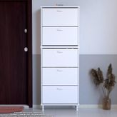 Modilayn Varbi Umay' 2 Li Kapı Önü 72 X193x 25, 5 Cm’ Lik 5 Düşer Kapak 10 Göz Raflı Ayakkabılık