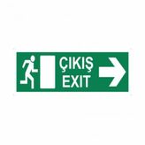 Modülerteknik Çıkış Exit Sağ 10x25 cm Uyarı Levhası