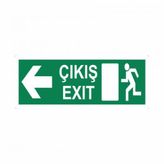 Modülerteknik Çıkış Exit Sol 10x25 cm Uyarı Levhası