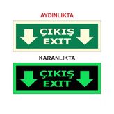 Modülerteknik Fotolümen Çıkış Exit 15x30 cm Uyarı Levhası