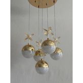 Moedern 5 Toplu Sarkıt LED Avize - Gold