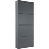 Moemi 4'lü Antrasit Metal Ayakkabılık