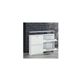 Moemi Tablalı (2 +2) 4'lü Metal Ayakkabılık - KİLİTLİ -BEYAZ