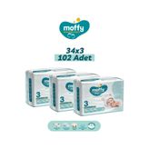 Moffy No:3 Midi 102 Adet Bebek Bezi