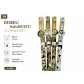Moka Kelebek desenli 4 lü ince uçlu tükenmez pilot kalem VS587686