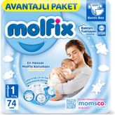 Molfix No:1 Yenidoğan 74 Adet Bebek Bezi