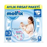 Molfix No:3 Midi 168 Adet Bebek Bezi
