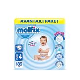 Molfix No:4 Maxi 186 Adet Bebek Bezi