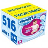 Molfix No:4 Maxi 516 Adet Külot Bebek Bezi