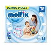 Molfix No:4+ Maxi Plus 26 Adet Bebek Bezi
