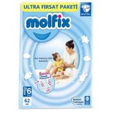 Molfix No:6 XLarge 62 Adet Bebek Bezi