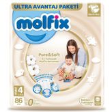 Molfix Pure&Soft No:4 Maxi 86 Adet Bebek Bezi