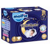 Molfix Tatlı Rüyalar No:4 Maxi 380 Adet Bebek Bezi