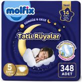Molfix Tatlı Rüyalar No:5 Junior 348 Adet Bebek Bezi