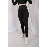 Momslab Kadın Siyah Geniş Kemer Çelik Örme Tayt (Siyah/M)