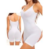 Momslab Kadın Tüm Vücut Toparlayıcı Sıkılaştırıcı Incelten Tam Boy Korse Beyaz 2Xl