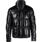Moncler Parlak Kumaş Erkek Mont - Siyah - 2XL