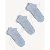 Mono Socks 3'lü Basic Düz Patik Çorap - 0GH-Gri - 41 - 46