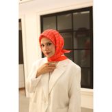 Monogram Desen Olinda Eşarp Turuncu 90x90