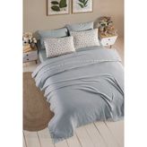 Monolisse %100 Pamuk Olivia Biyeli Gri Tek Kişilik Pike Set 160 x 230 cm