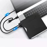 Monozone USB 3.0 CD Oynatıcı Yazıcı Okuyucu DVD Player 5in1 Işıklı Okuyucu Hub External TF SD Kart