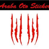 Monster, Canavar Pençesi Araba Sticker (2 Adet)