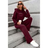 Mood Lab Kadın Bordo Palazzo Eşofman Takım