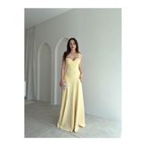 Mooi Butik SMOOTH Maxi Elbise 1814 - Sarı