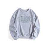 MOONBULL Erkek Gri Outer Banks Oversize Sweatshirt
