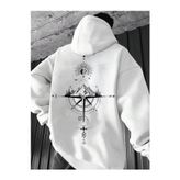 MOONBULL Erkek Sırt Baskılı Oversize Kapüşonlu Sweatshirt