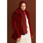 Mooncorn Bordo Yün İpek Şal