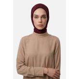 Mooncorn Dune Desen Ayrobin Jakar Eşarp Bordo