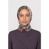 Mooncorn Laurel Desen Hebei İpek Eşarp Bordo