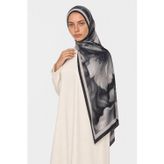 Mooncorn Pure Desen Hebei İpek Şal Siyah