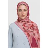 Mooncorn Rouge Desen Hebei İpek Şal Pembe