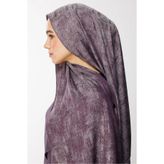 Mooncorn Sahra Desen Çift Taraflı Şal Mor-Gri