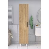 Moonlife 5 Raflı 160x30x32 cm Beyaz Çam Banyo Boy Dolabı