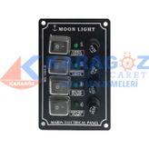 MOONLIGHT DİKEY 4'LÜ SWITCH PANEL SİGORTALI