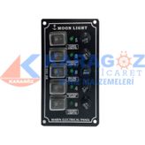 MOONLIGHT DİKEY 5'Lİ SWITCH PANEL SİGORTALI