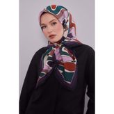 Mor Dalgalı Aura Eşarp