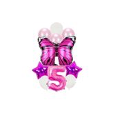 Mor Kelebek Folyolu Yaş Balon Set, 5