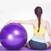 Mor Pilates Topu 65 Cm, Pompa İle
