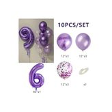 Mor Rakamli Yaş Balon Set, 6 521061502