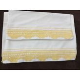 Mor Tırtıl El Işi Dantel Işlemeli Tek Kişilik Çarşaf Yastık Kılıfı Takımı Çeyizlik Hediyelik - 220 x 150 cm