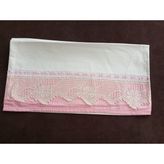 Mor Tırtıl El Işi Dantel Işlemeli Yastık Kılıfı Çeyizlik, Hediyelik - Beyaz - 63 x 46