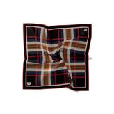 Morcivert Büyük Ekose Twill İpek Eşarp