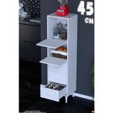 More 45 cm Çok Amaçlı Organizer Mutfak Kiler Banyo 2 Kapaklı 3 Çekmeceli Mutfak Dolabı 45x150x32 cm