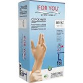 MORE FOR YOU Tek Kullanımlık Copolymer Eldiven 100'LÜ Beyaz (L)