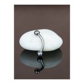 MORNEVA Titanyum Basic Banana Kaş Daith Piercingi 8mm ( 1 adet )